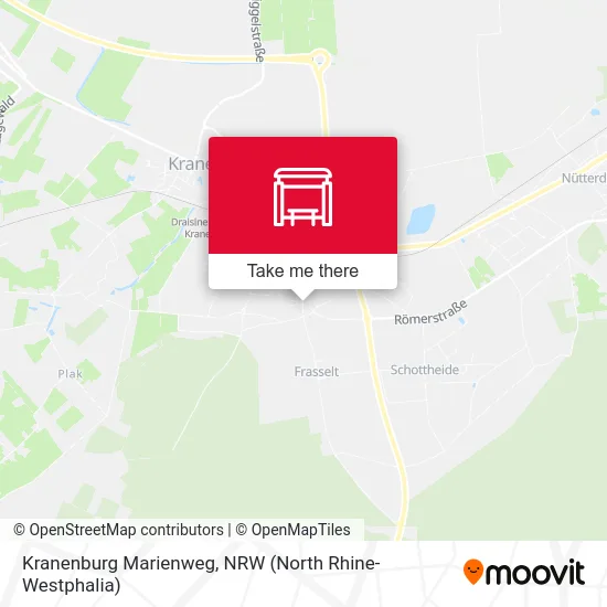 Kranenburg Marienweg map