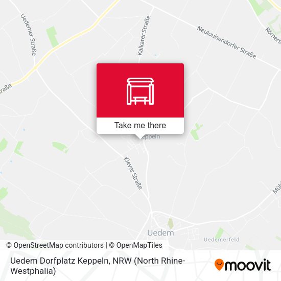 Карта Uedem Dorfplatz Keppeln