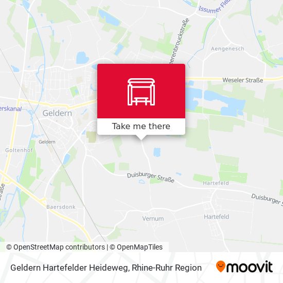 Geldern Hartefelder Heideweg map