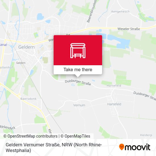 Карта Geldern Vernumer Straße