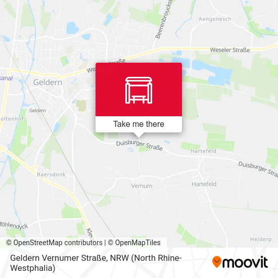 Карта Geldern Vernumer Straße