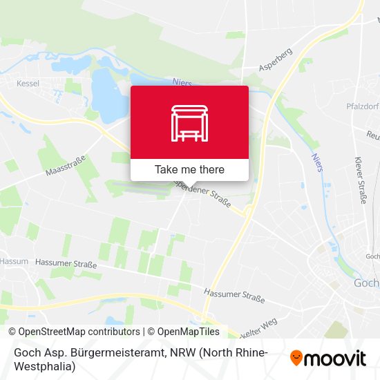 Карта Goch Asp. Bürgermeisteramt