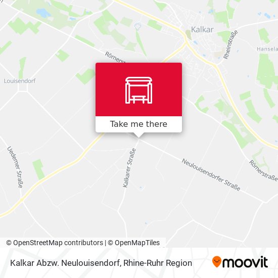Kalkar Abzw. Neulouisendorf map