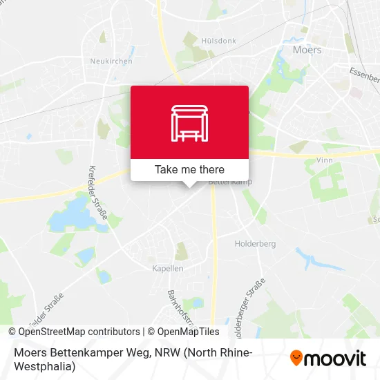 Moers Bettenkamper Weg map