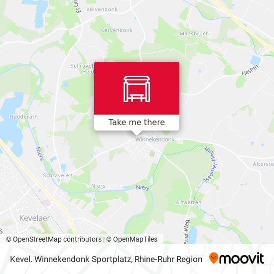 Kevel. Winnekendonk Sportplatz map