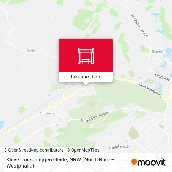 Kleve Donsbrüggen Heide map