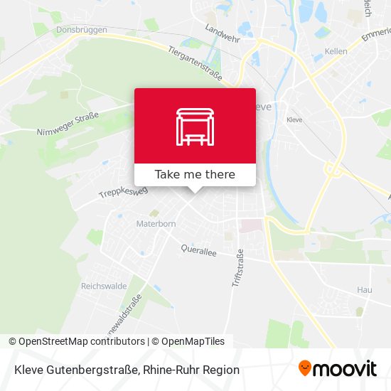 Kleve Gutenbergstraße map