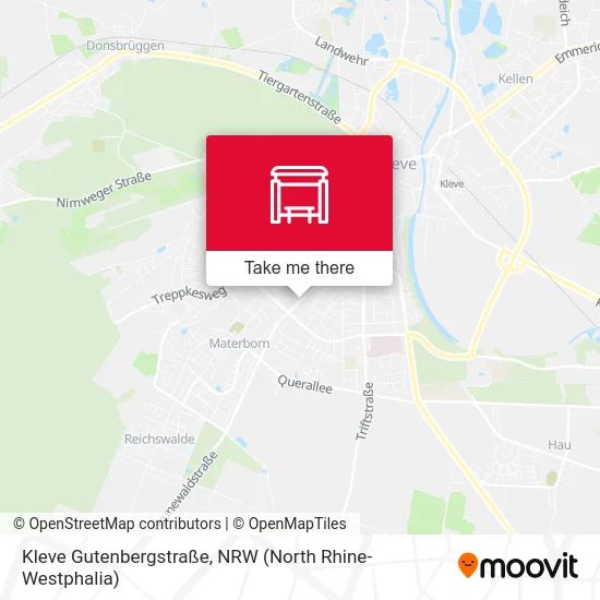 Kleve Gutenbergstraße map