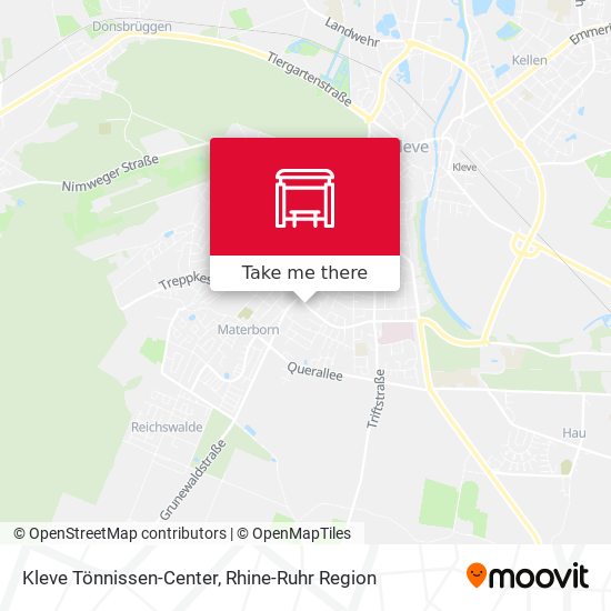 Kleve Tönnissen-Center map