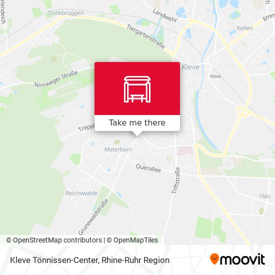 Kleve Tönnissen-Center map