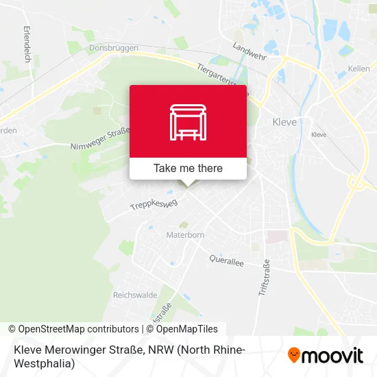 Карта Kleve Merowinger Straße