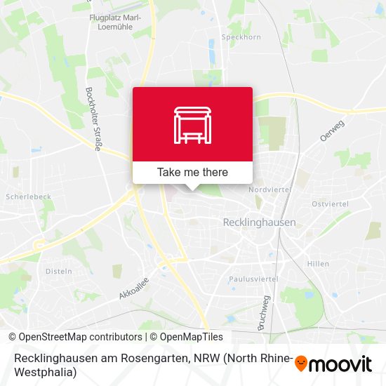 Карта Recklinghausen am Rosengarten