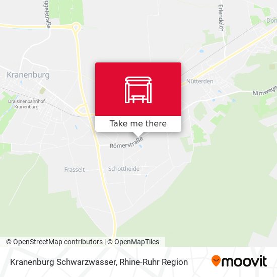 Kranenburg Schwarzwasser map