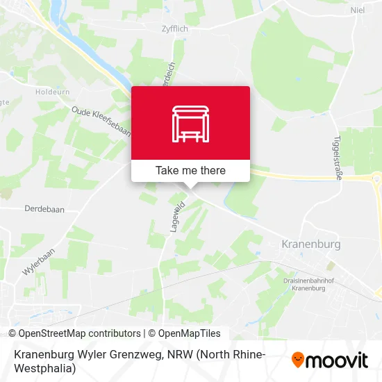 Kranenburg Wyler Grenzweg map