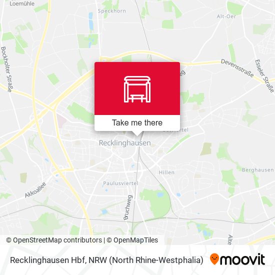 Recklinghausen Hbf map