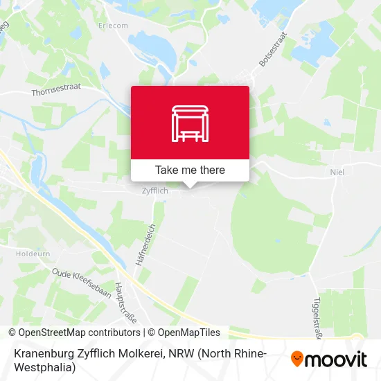 Карта Kranenburg Zyfflich Molkerei