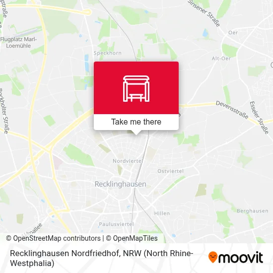 Recklinghausen Nordfriedhof map