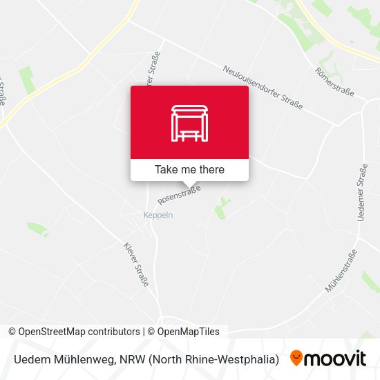 Карта Uedem Mühlenweg