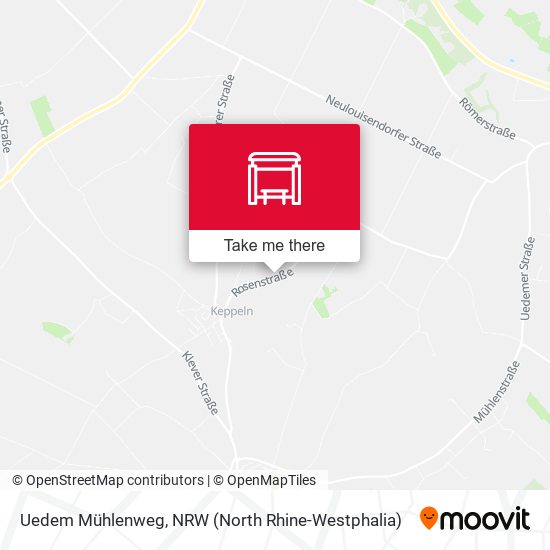 Uedem Mühlenweg map