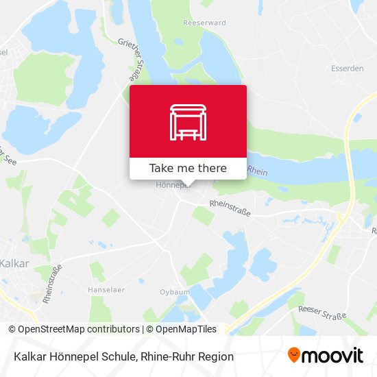 Kalkar Hönnepel Schule map