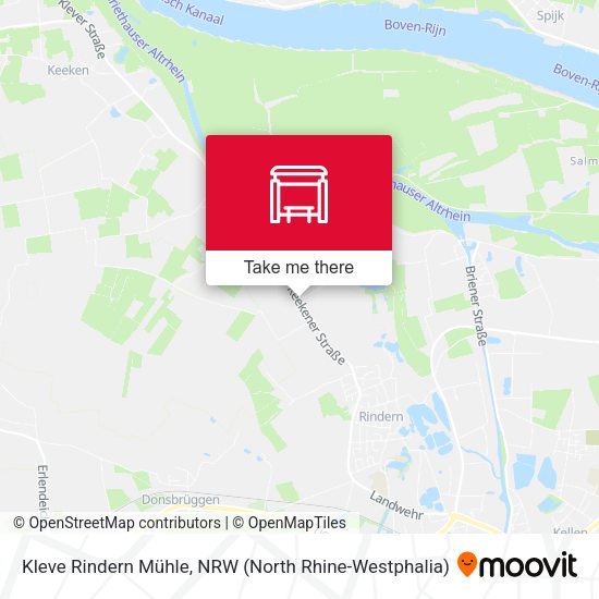 Карта Kleve Rindern Mühle