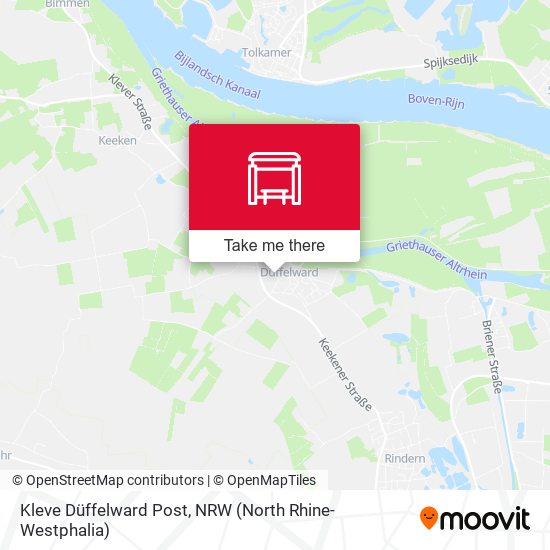 Kleve Düffelward Post map