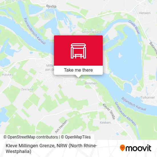 Kleve Millingen Grenze map