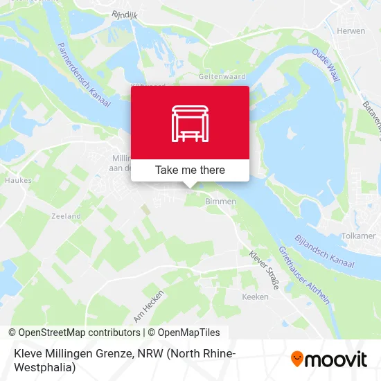 Kleve Millingen Grenze map