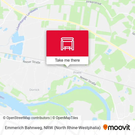 Emmerich Bahnweg map