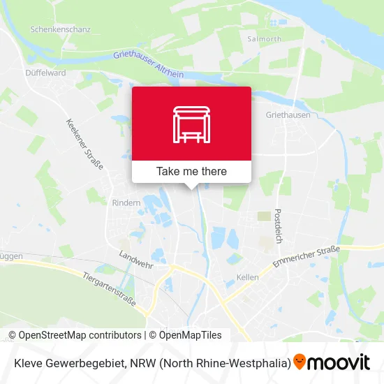 Kleve Gewerbegebiet map