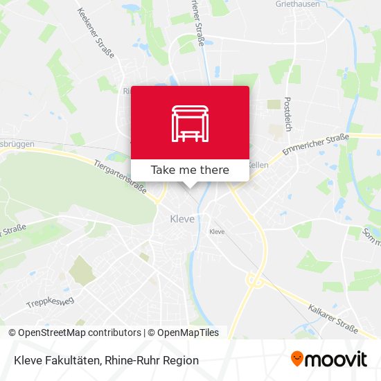 Kleve Fakultäten map