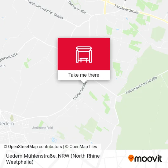 Карта Uedem Mühlenstraße
