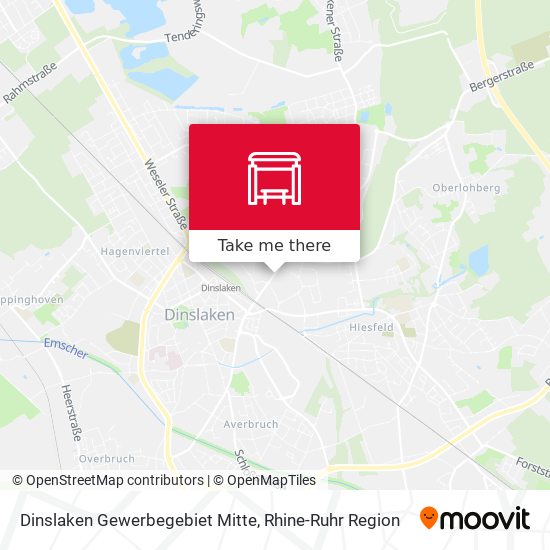 Dinslaken Gewerbegebiet Mitte map