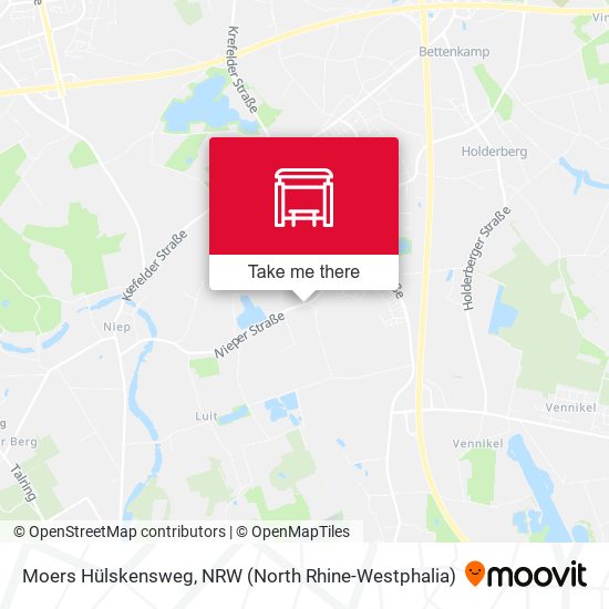 Moers Hülskensweg map