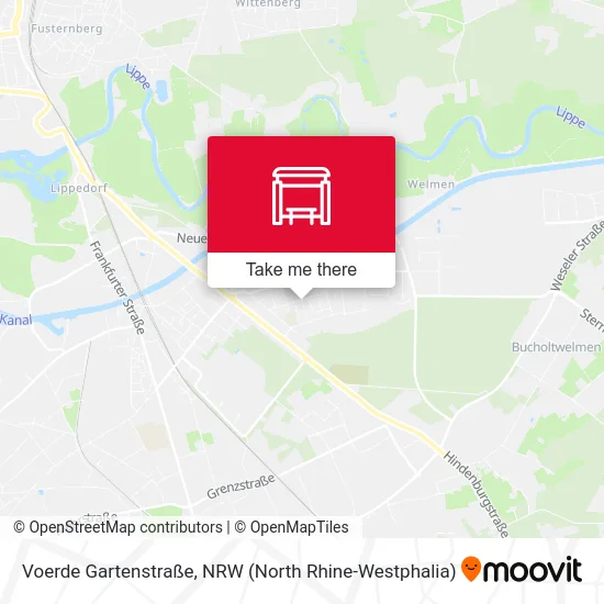 Voerde Gartenstraße map