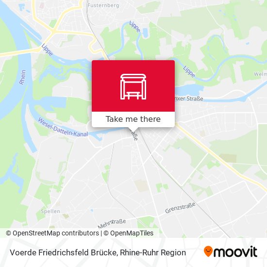 Voerde Friedrichsfeld Brücke map