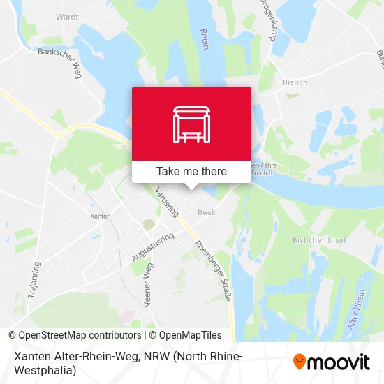Xanten  Alter-Rhein-Weg map
