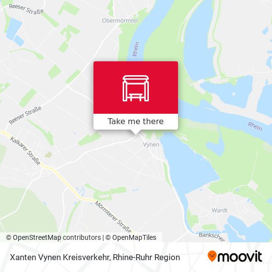 Xanten Vynen Kreisverkehr map