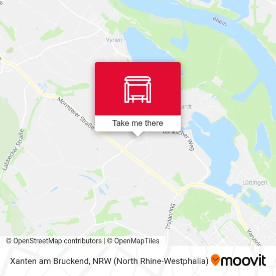 Xanten am Bruckend map