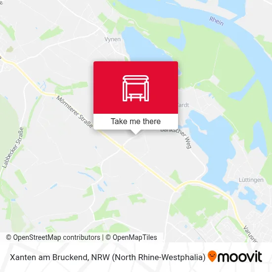 Xanten am Bruckend map