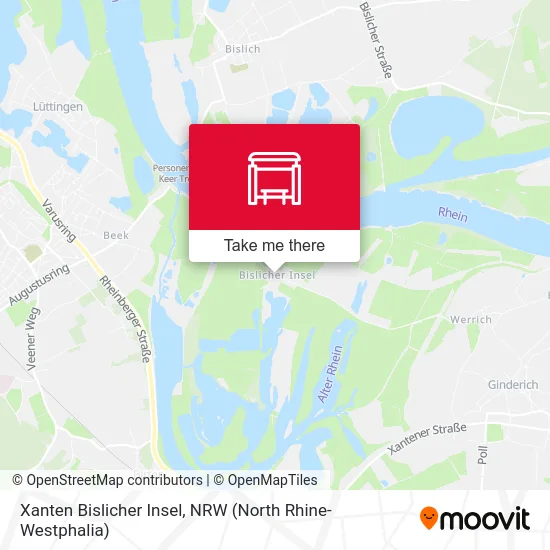 Xanten  Bislicher Insel map