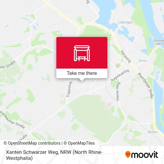 Xanten Schwarzer Weg map