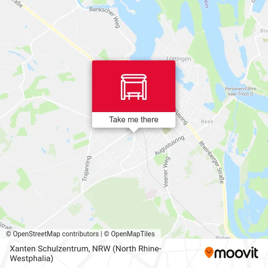 Xanten Schulzentrum map