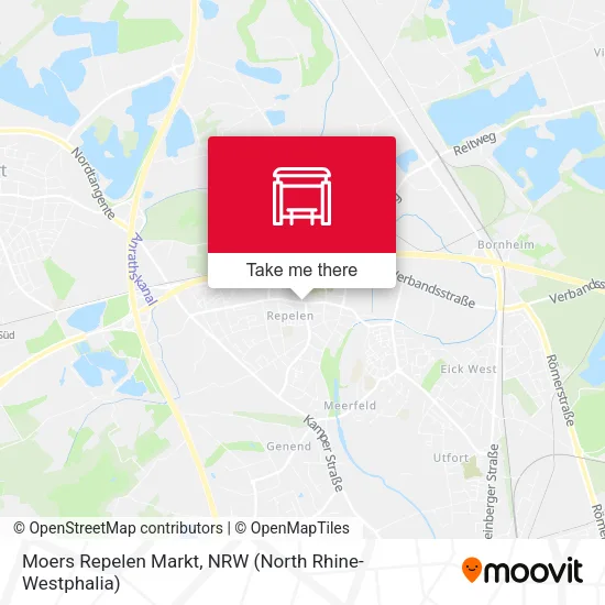 Карта Moers Repelen Markt