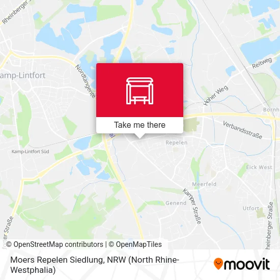 Карта Moers Repelen Siedlung
