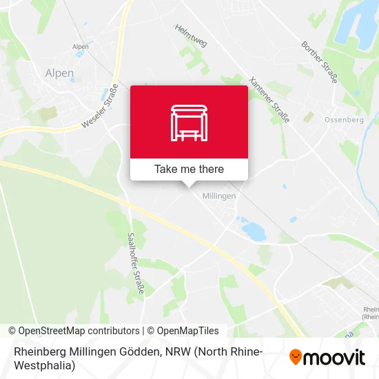 Rheinberg Millingen Gödden map