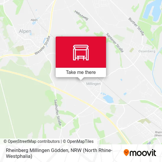 Rheinberg Millingen Gödden map