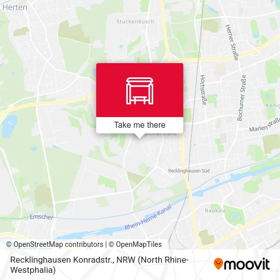 Карта Recklinghausen Konradstr.