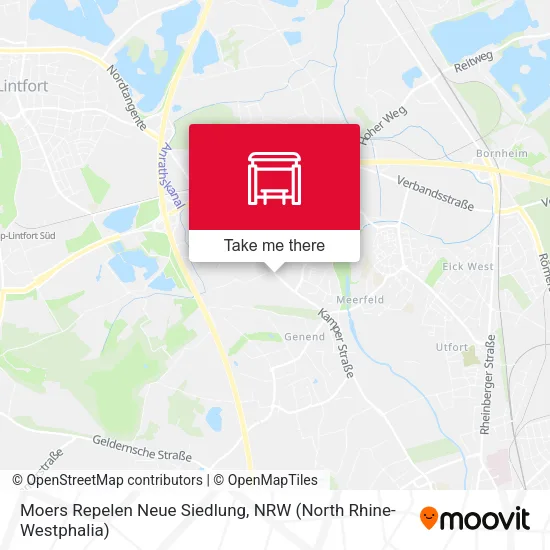 Карта Moers Repelen Neue Siedlung