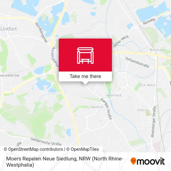 Карта Moers Repelen Neue Siedlung